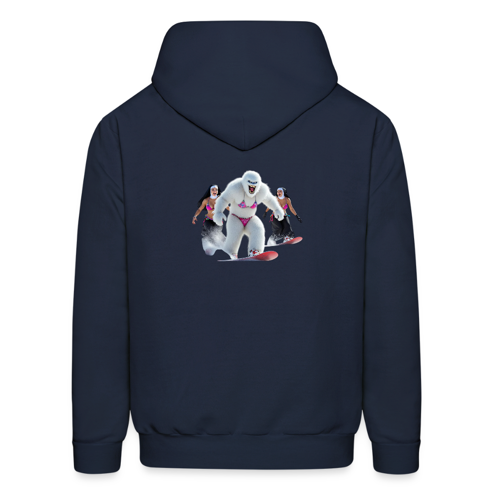 Bikini Abominable & Nuns Snowboarders Men's Hoodie - navy