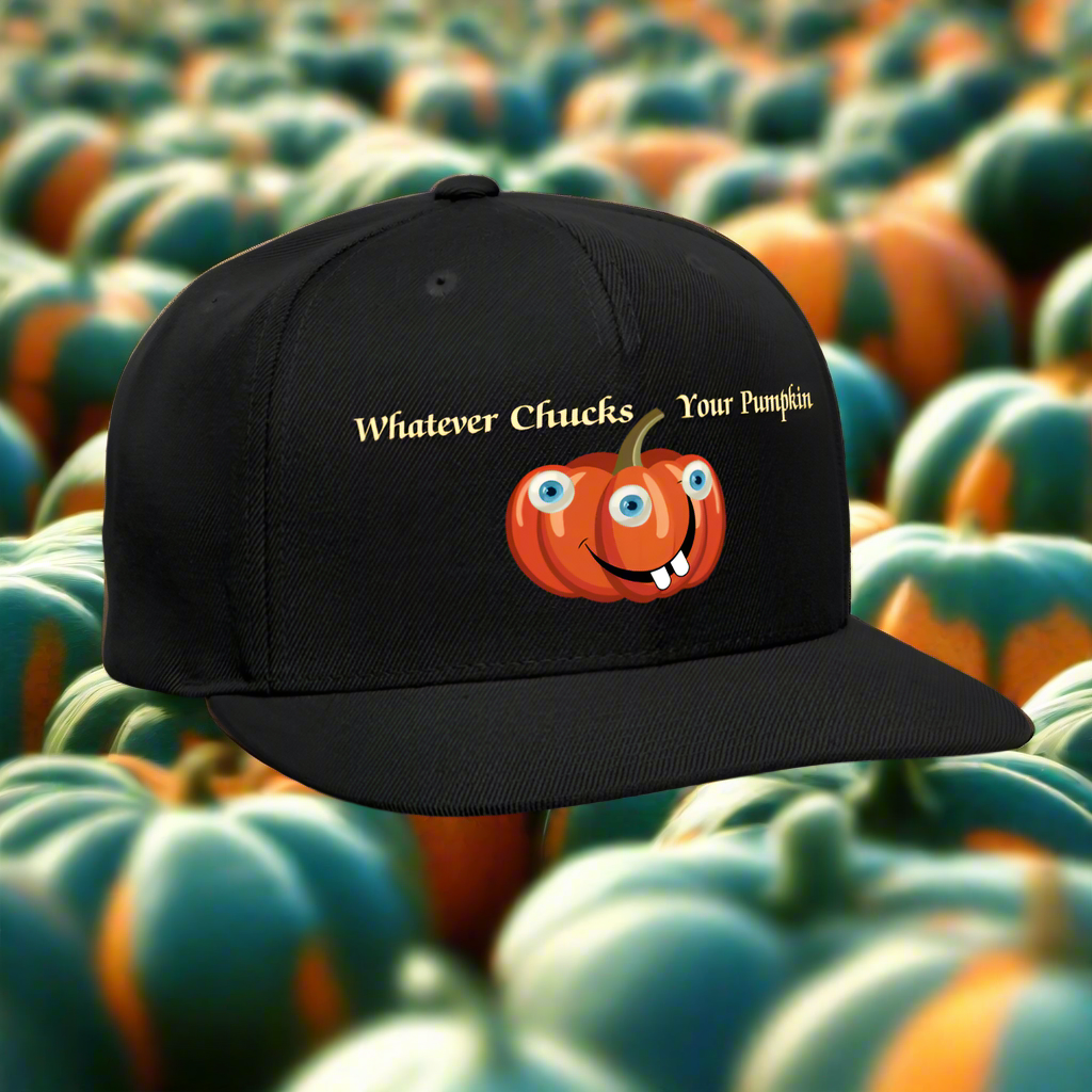 Sie Caps WHATEVER CHUCKS YOUR PUMPKIN Original Snapback Baseball Cap - black