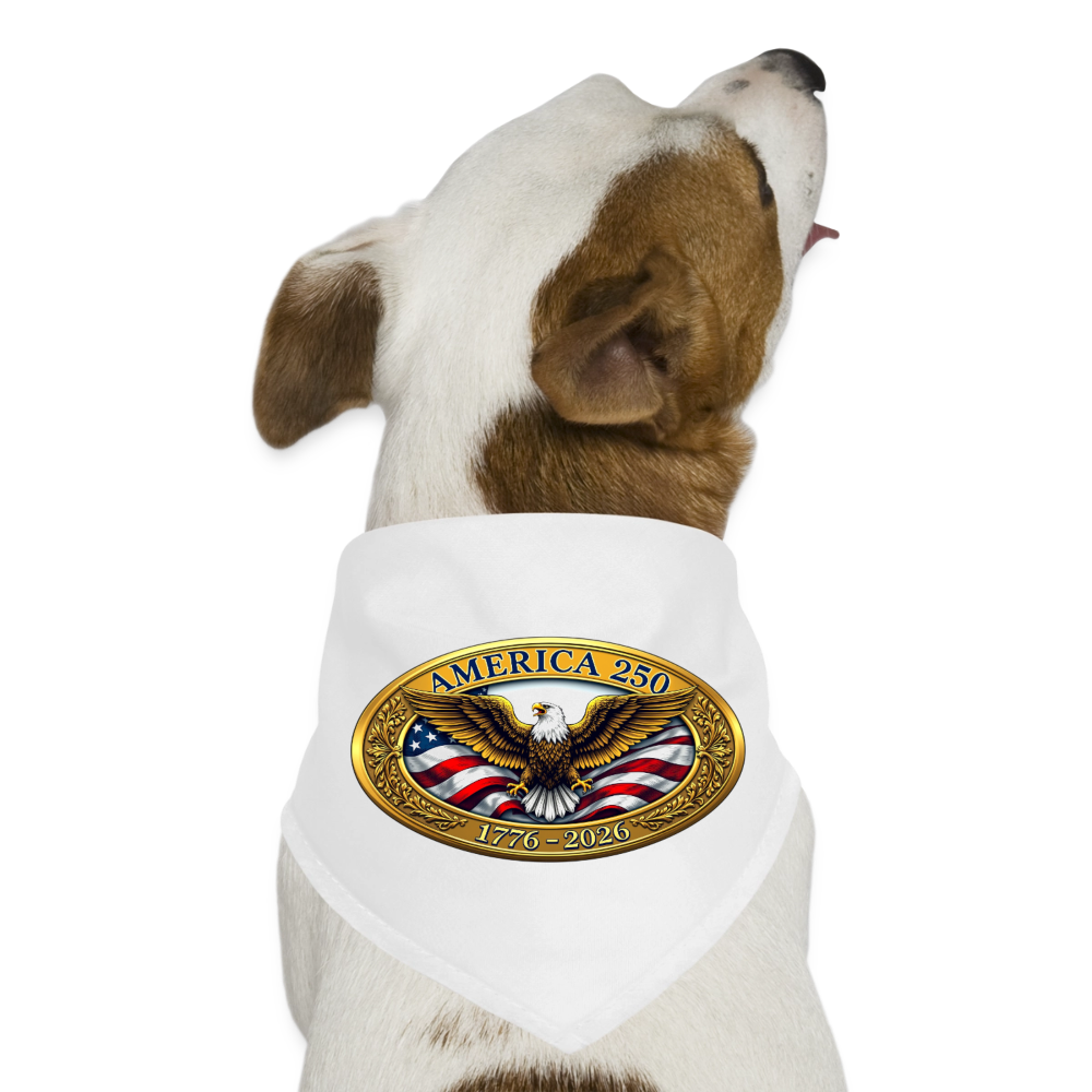 AMERICA 250 Dog Bandana - white