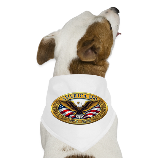 AMERICA 250 Dog Bandana - white