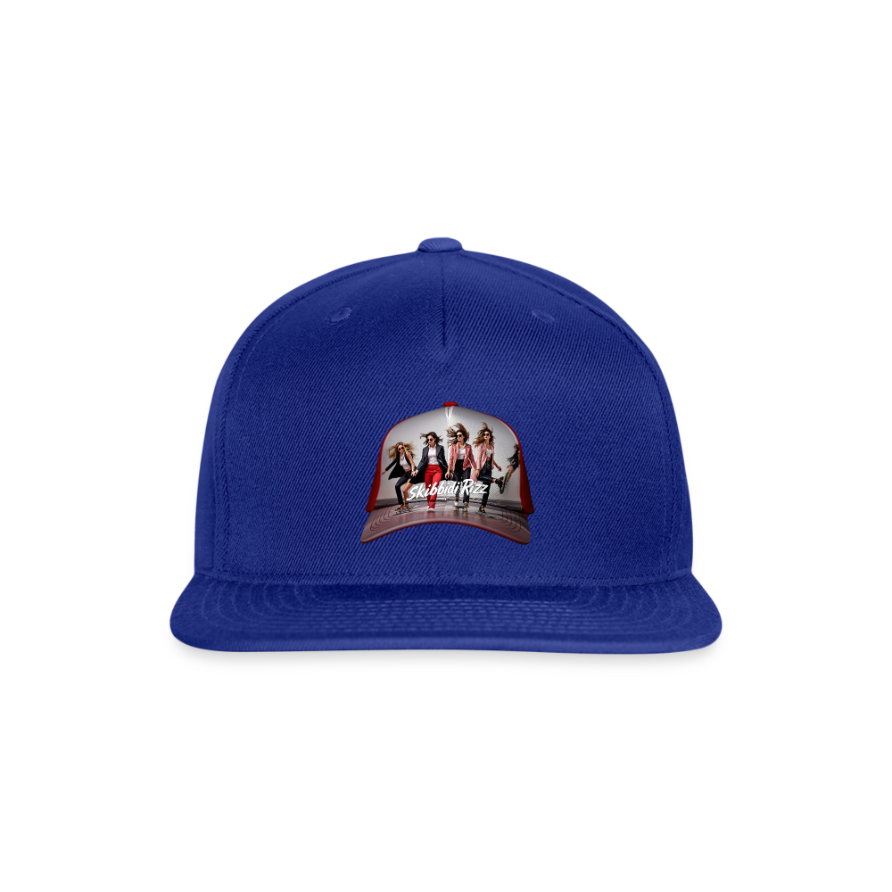 Skibbidi Rizz Authentic Snapback Baseball Cap - royal blue