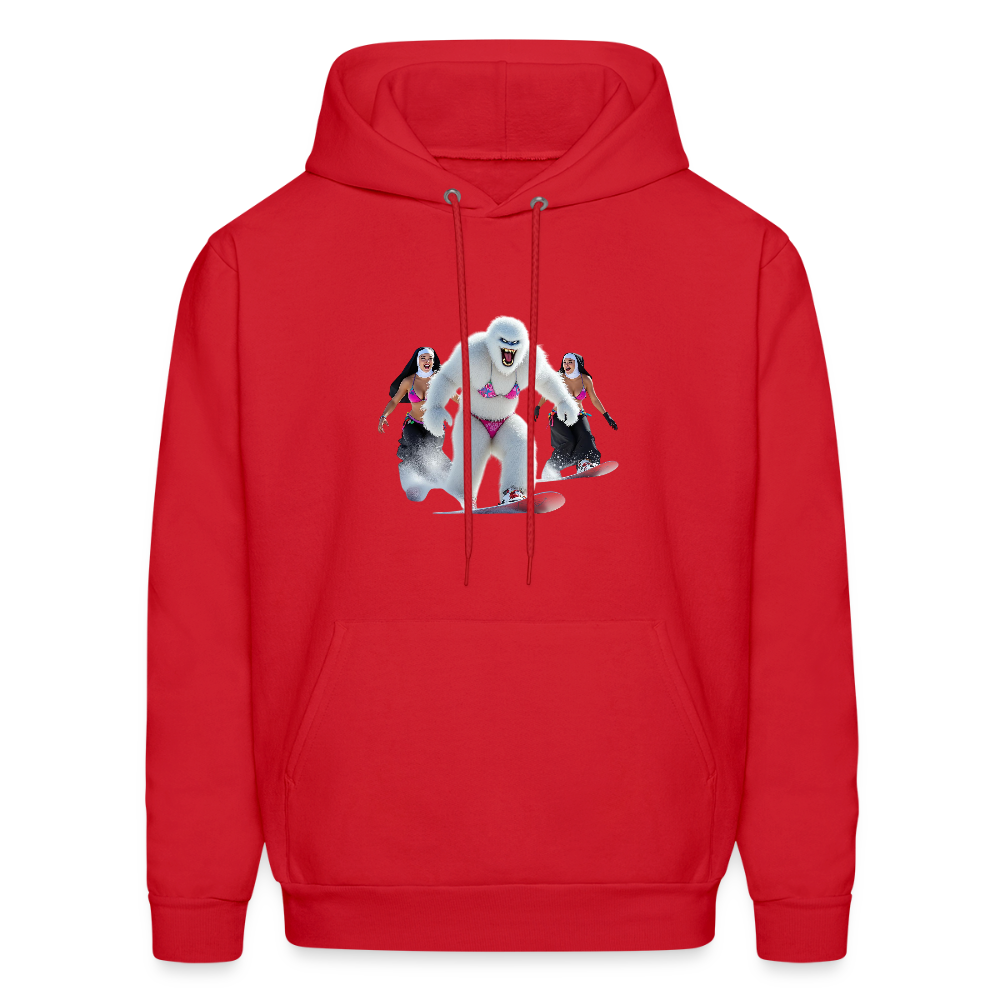 Bikini Abominable & Nuns Snowboarders Men's Hoodie - red