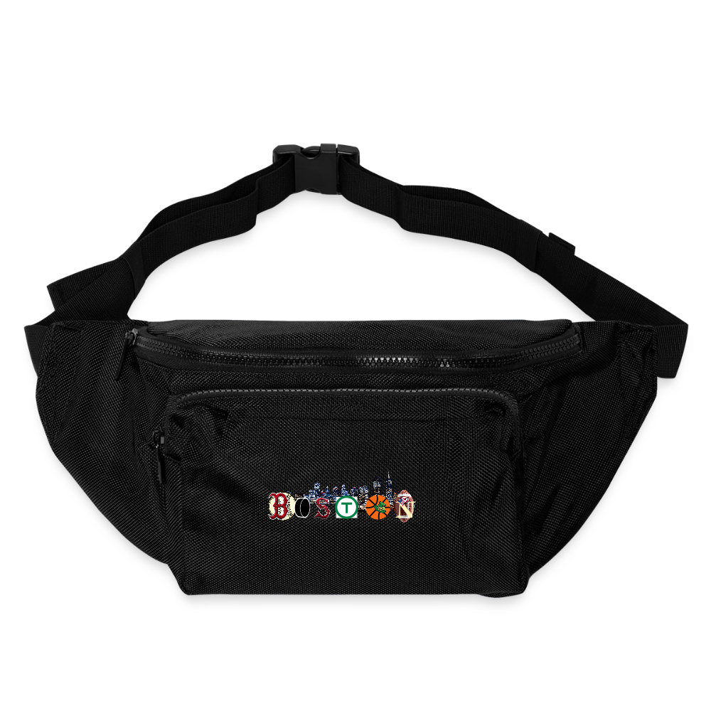 BOSTON SKYLINE AUTHENTIC Large Crossbody Hip Bag - black