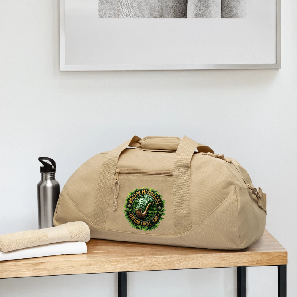THE ORIGINAL BOSTON PIPEFILLERS UNION LOCAL 420 Recycled Duffel Bag - beige