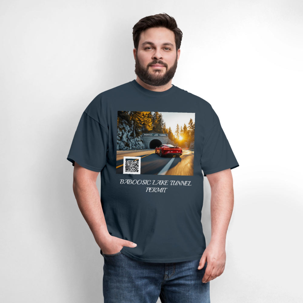 BABOOSIC LAKE TUNNEL PERMIT TEE -  blue dusk