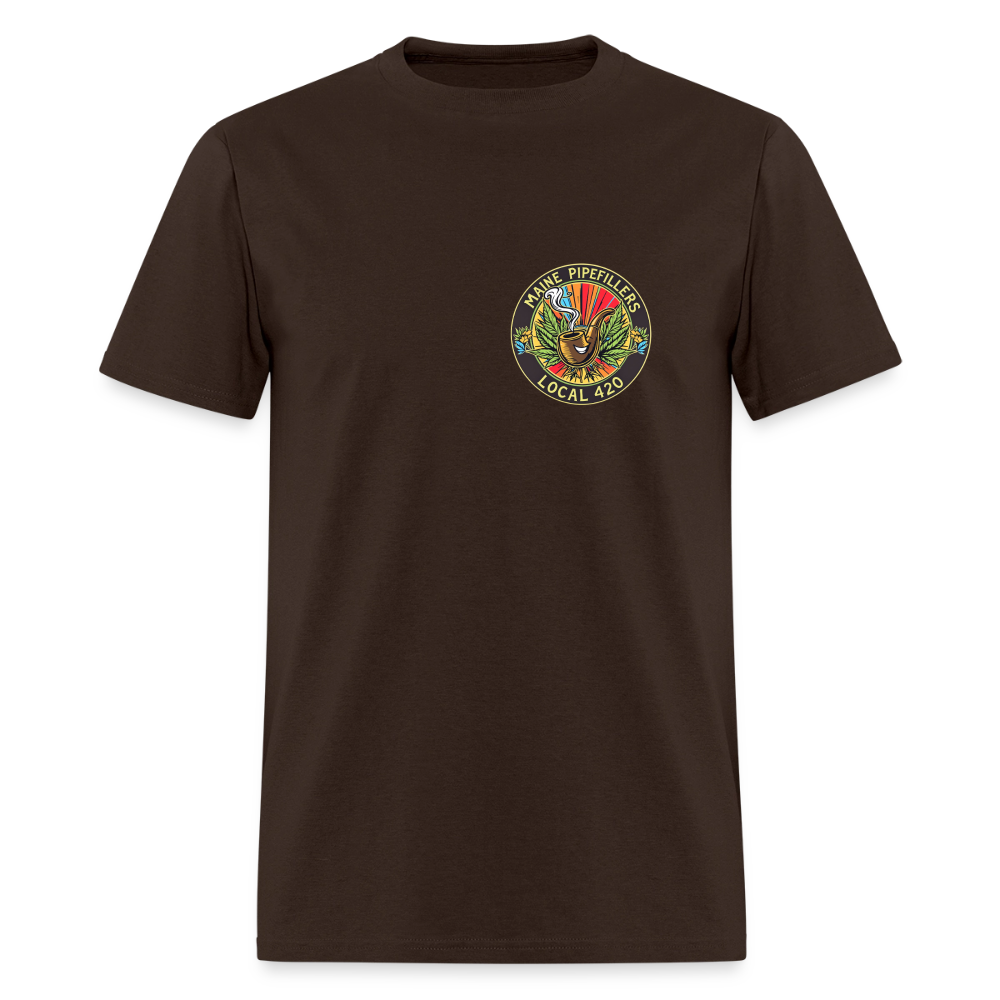 MAINE PIPEFILLERS LOCAL 420 Men's T-Shirt - brown
