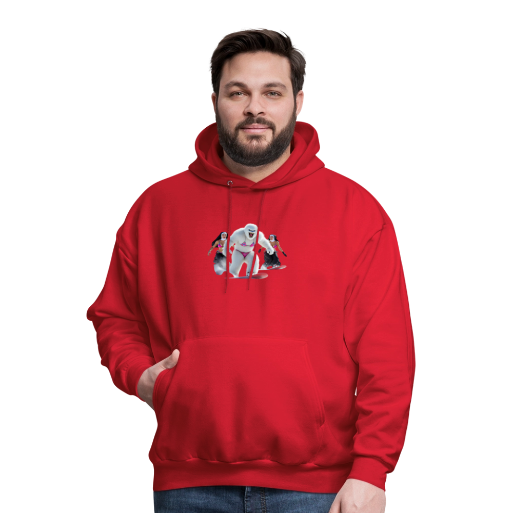 Bikini Abominable & Nuns Snowboarders Men's Hoodie - red