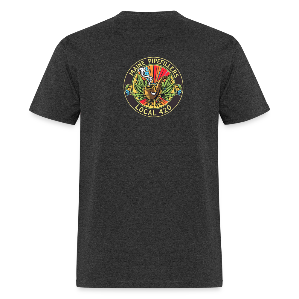 MAINE PIPEFILLERS LOCAL 420 Men's T-Shirt - heather black