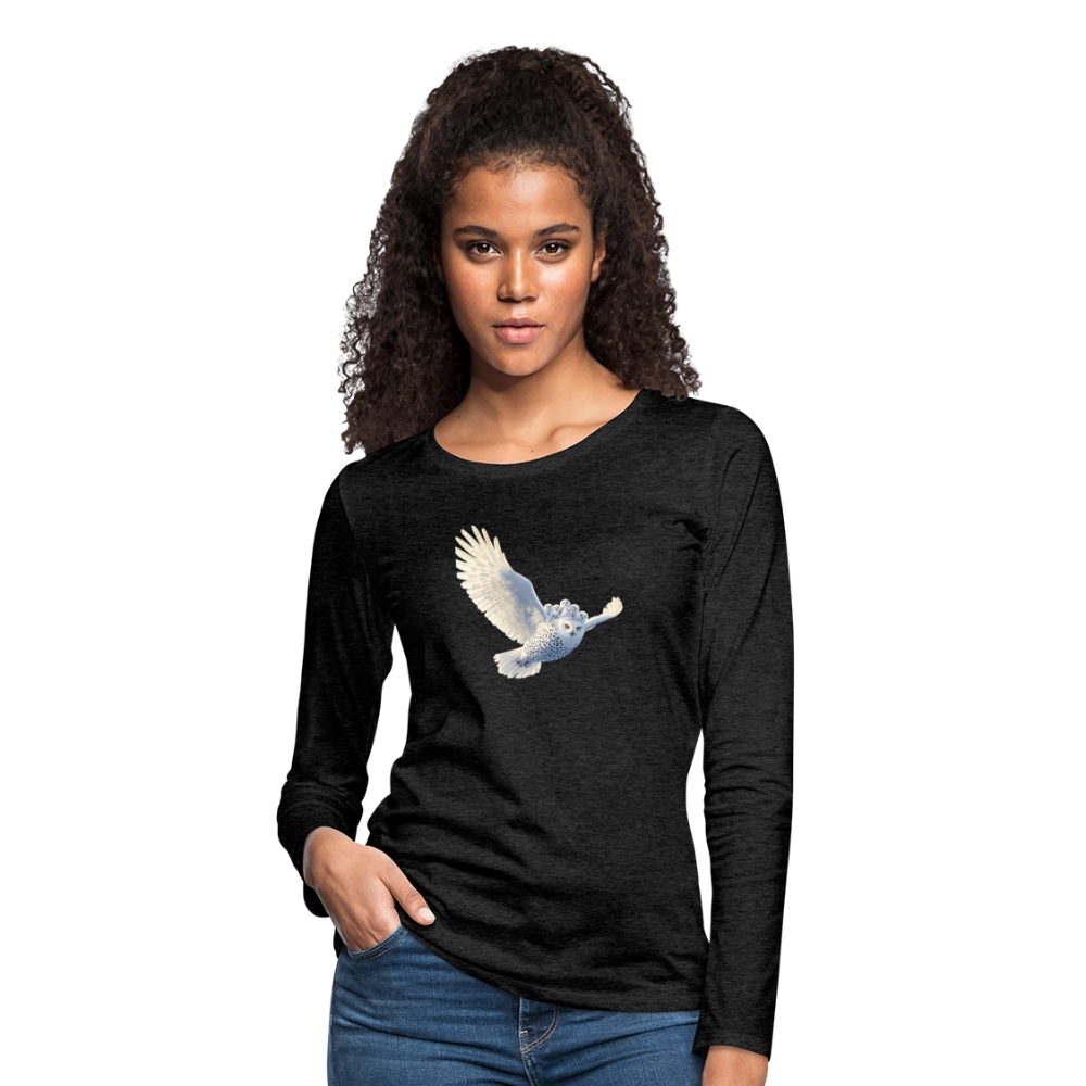 HOOTIE Women's Premium Long Sleeve T-Shirt - charcoal grey