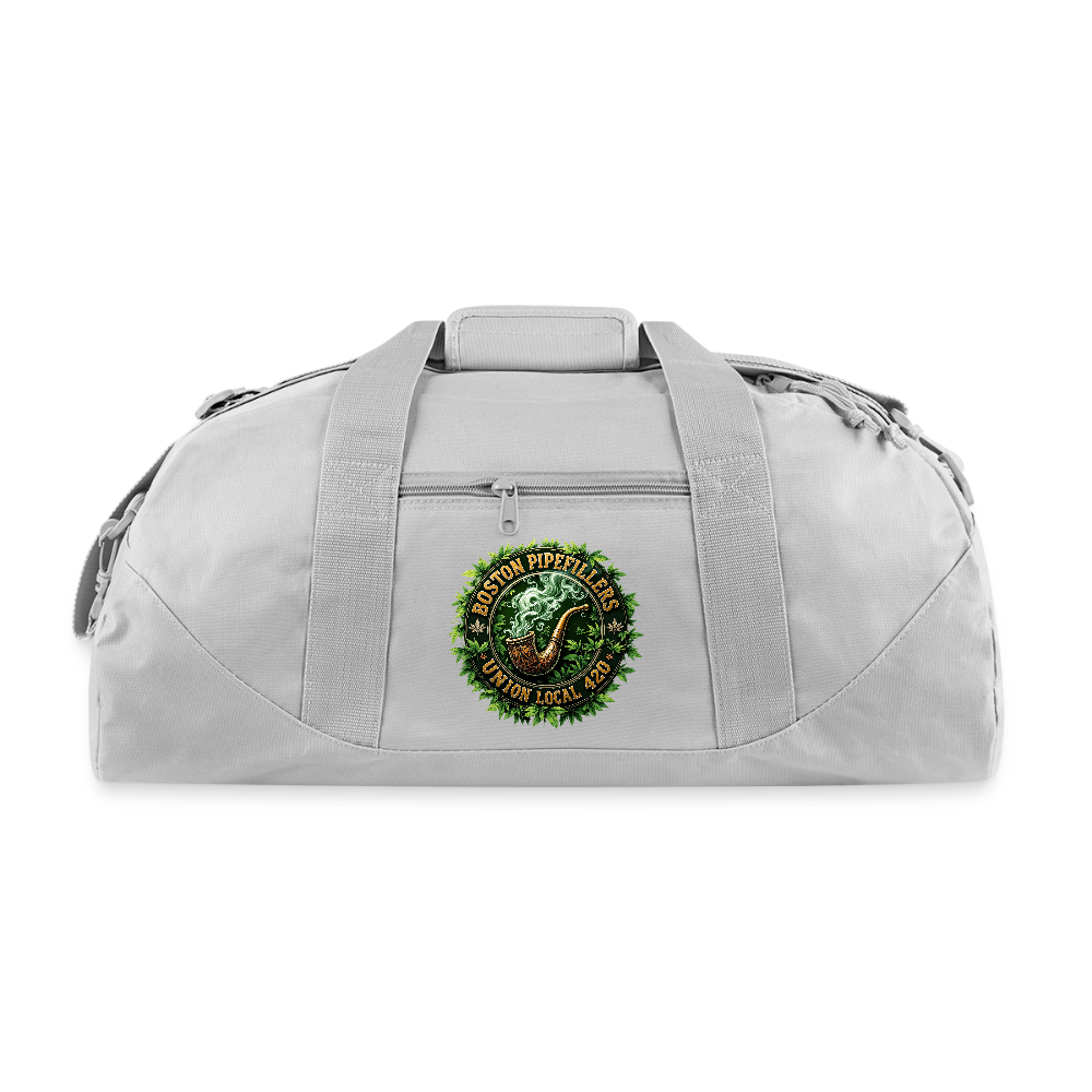 THE ORIGINAL BOSTON PIPEFILLERS UNION LOCAL 420 Recycled Duffel Bag - gray