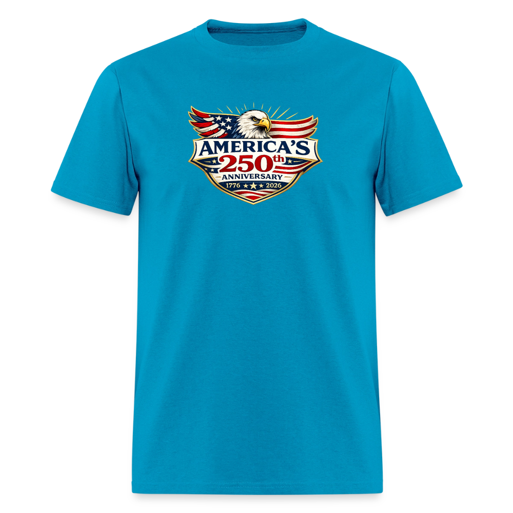 AMERICA 250th ANNIVERSARY Eagle Men's T-Shirt - turquoise