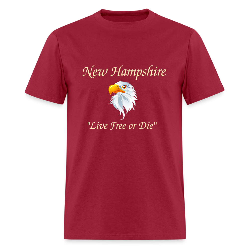 NH Live Free or Die Unisex Classic T-Shirt - dark red