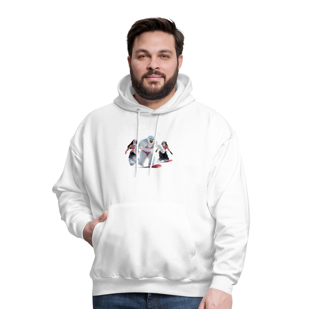 Bikini Abominable & Nuns Snowboarders Men's Hoodie - white