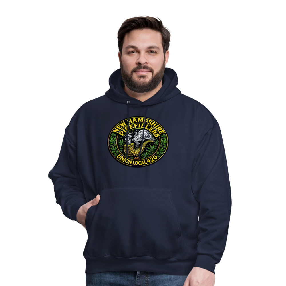 THE ORIGINAL NEW HAMPSHIRE PIPEFILLERS UNION LOCAL 420 Hanes Men's Hoodie - navy