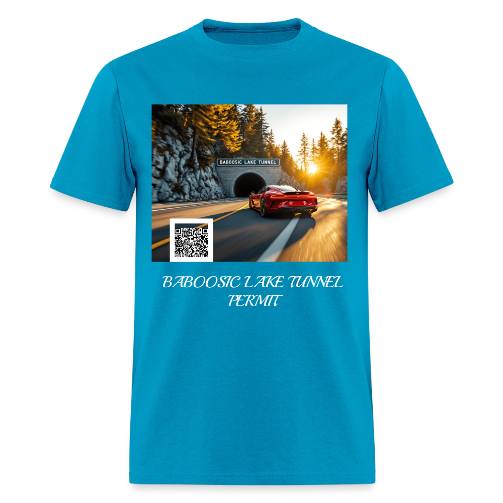 BABOOSIC LAKE TUNNEL PERMIT TEE - turquoise