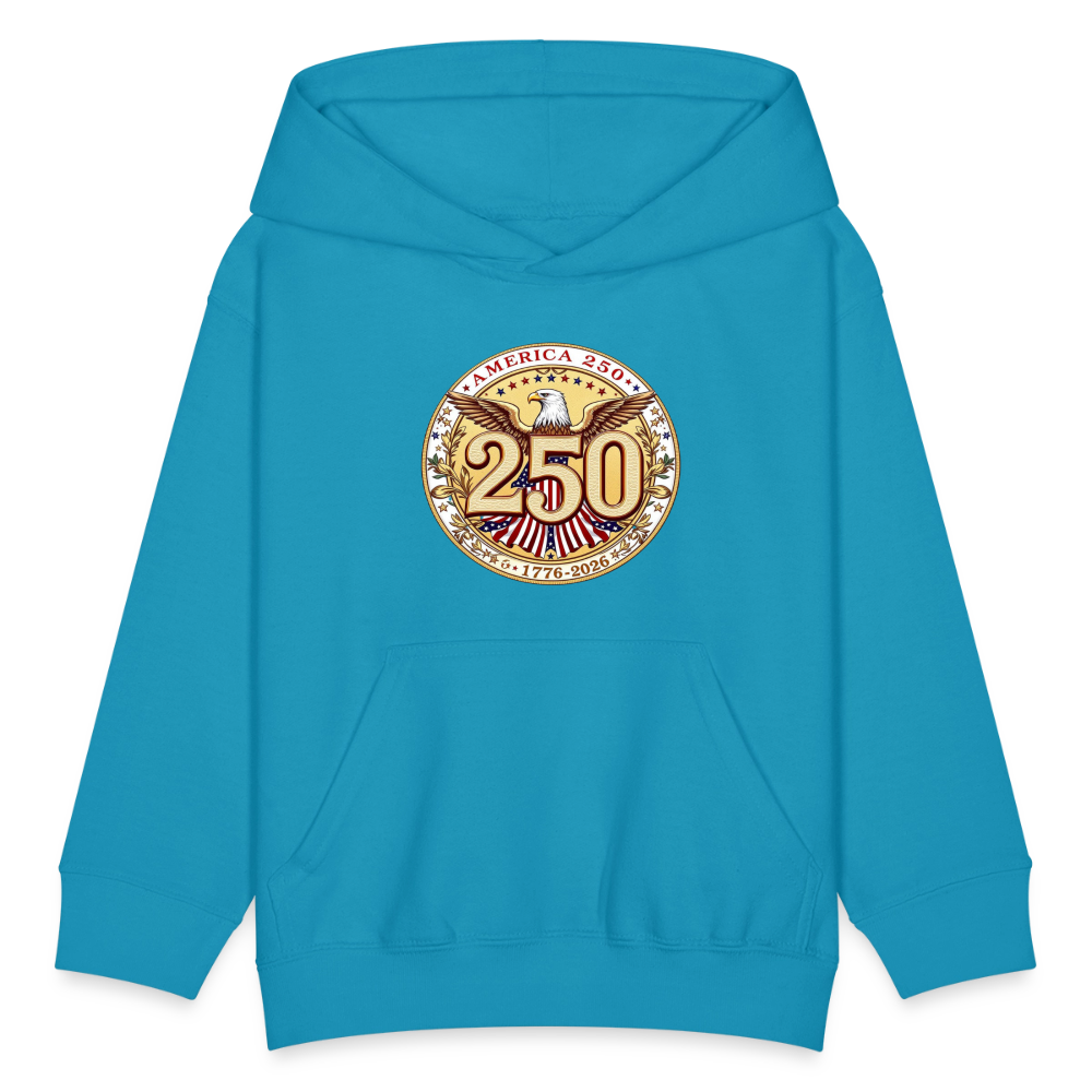 AMERICA 250 Kids' Hoodie - turquoise