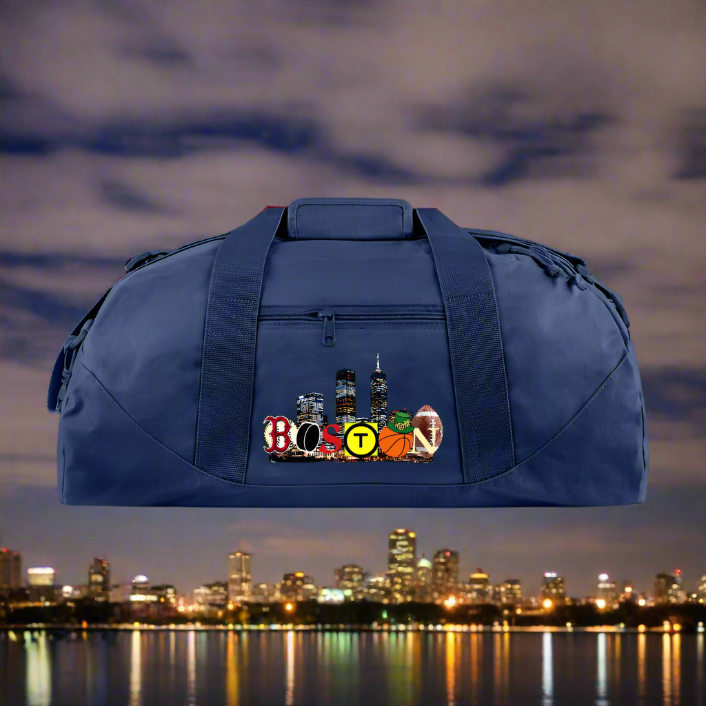 BOSTON SKYLINE Recycled Duffel Bag - navy