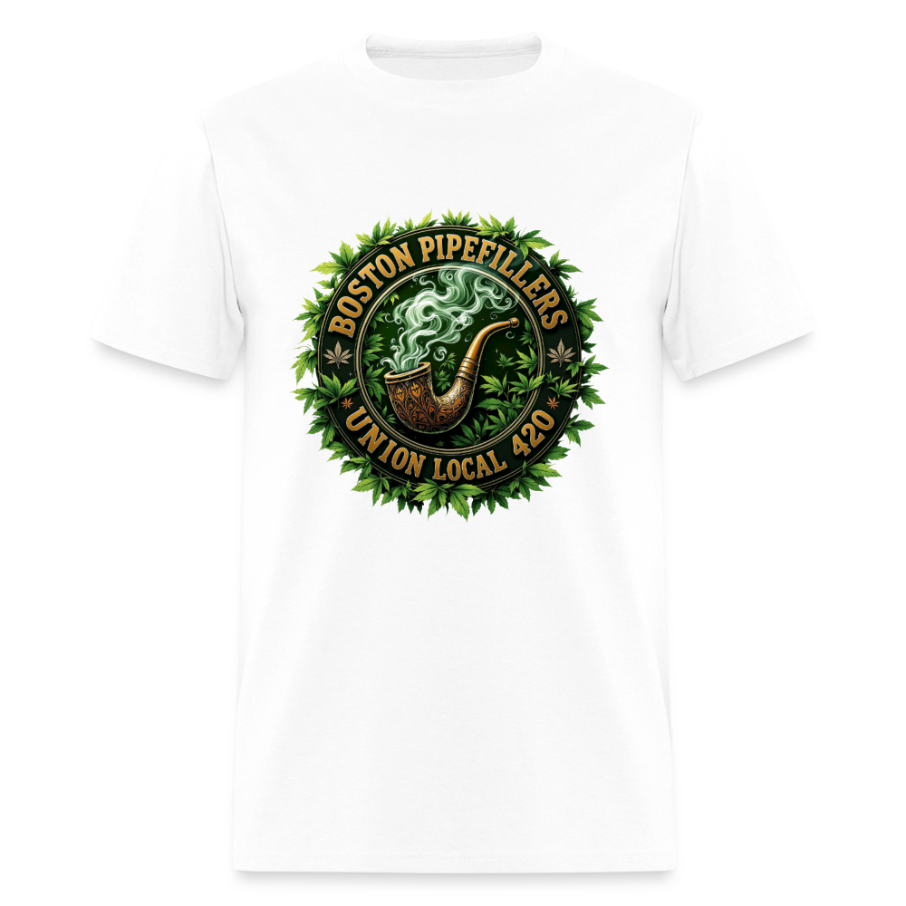 BOSTON PIPEFILLERS LOCAL 420 Men's T-Shirt - white