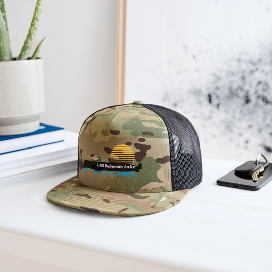 USS BABOOSIC LAKE Camo Trucker Cap - MultiCam\black