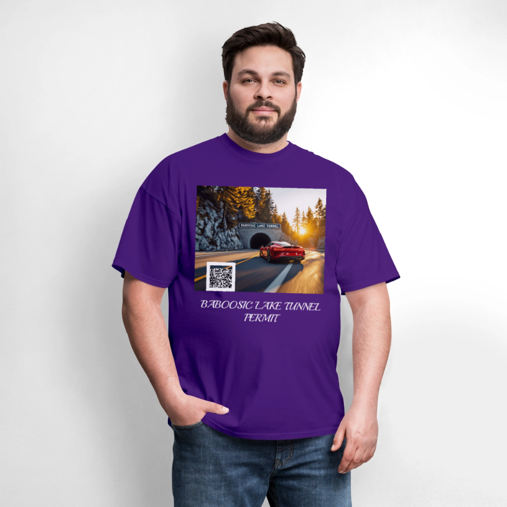 BABOOSIC LAKE TUNNEL PERMIT TEE - purple
