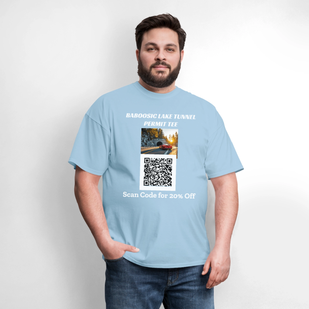 BABOOSIC LAKE TUNNEL PERMIT TEE Unisex Classic T-Shirt - powder blue
