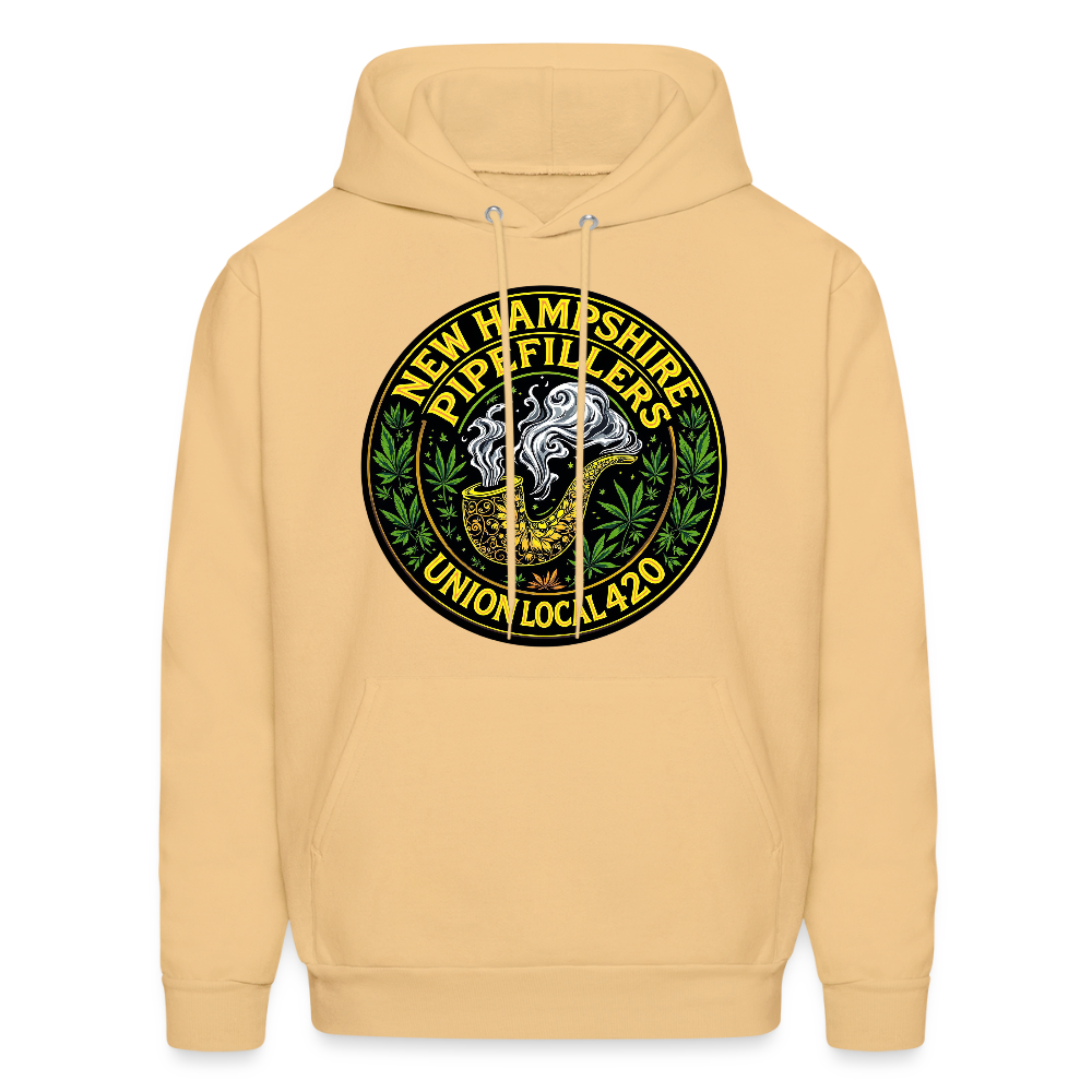 THE ORIGINAL NEW HAMPSHIRE PIPEFILLERS UNION LOCAL 420 Hanes Men's Hoodie - light gold 
