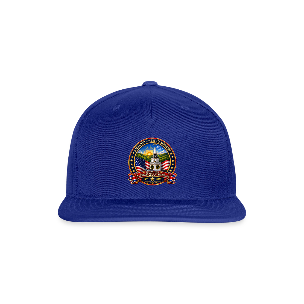 AMHERST 250 Snapback Baseball Cap - royal blue