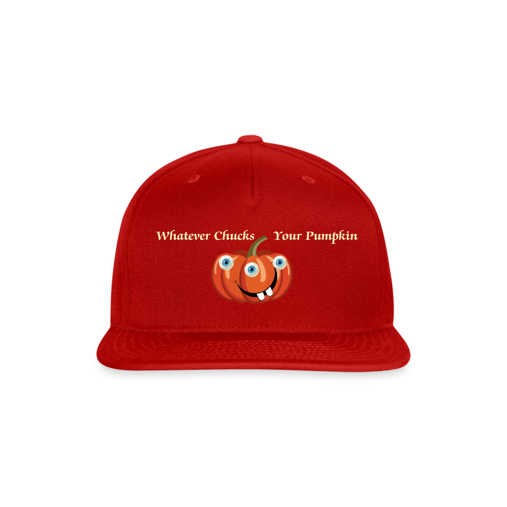 Sie Caps WHATEVER CHUCKS YOUR PUMPKIN Original Snapback Baseball Cap - red