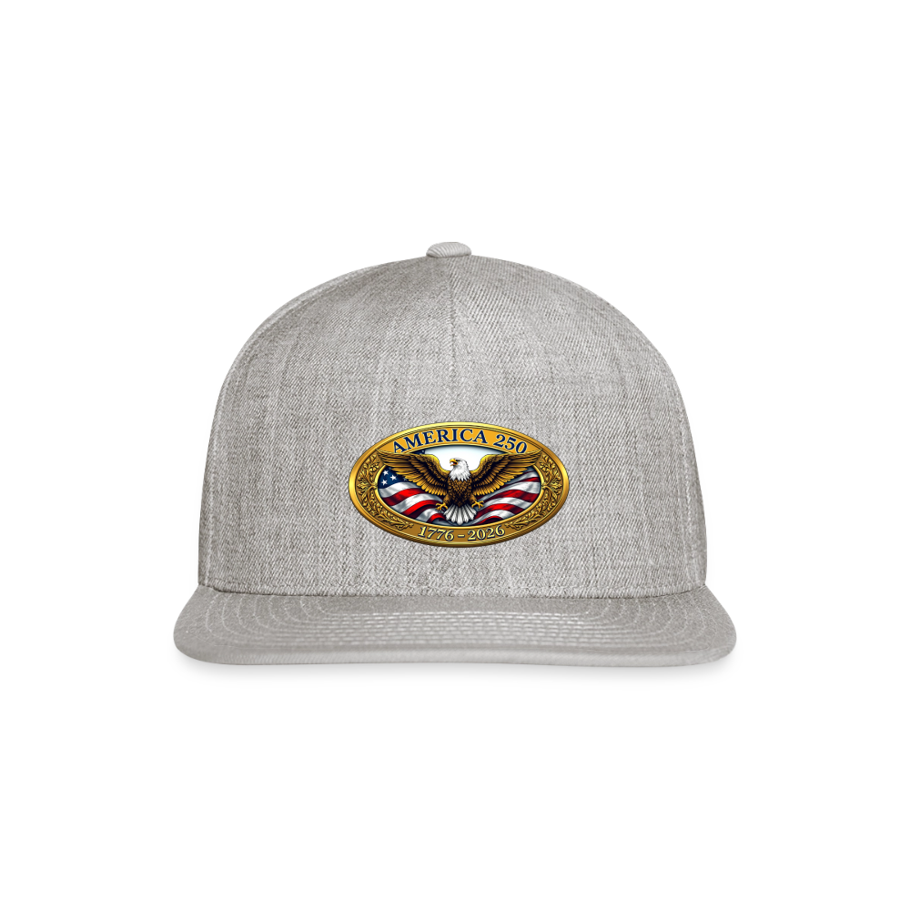 AMERICA 250 Snapback Baseball Cap - heather gray