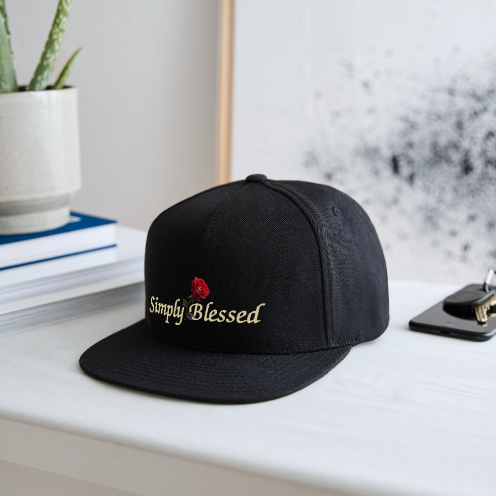 SIE CAPS "SIMPLY BLESSED" Original Snapback Baseball Cap - black