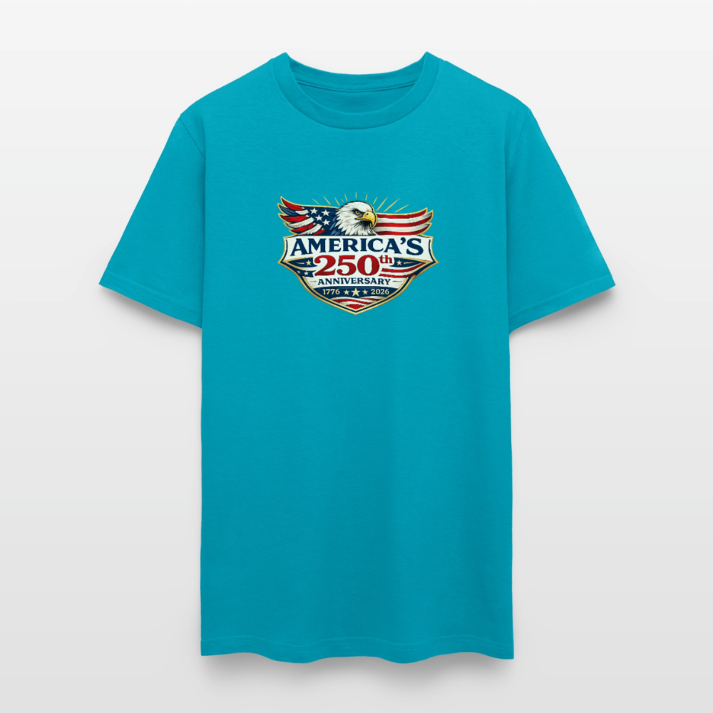AMERICA 250th ANNIVERSARY Eagle Men's T-Shirt - turquoise