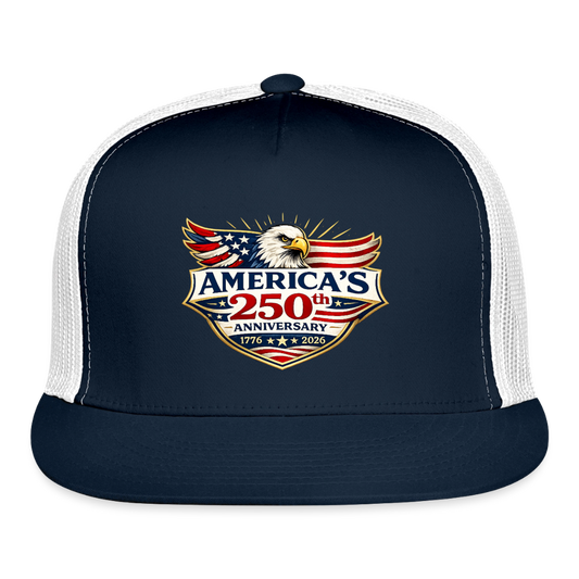 AMERICA'S 250th ANNIVERSARY Trucker Hat - navy/white