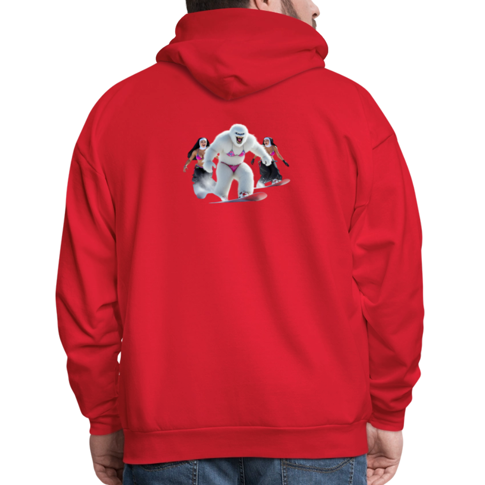 Bikini Abominable & Nuns Snowboarders Men's Hoodie - red