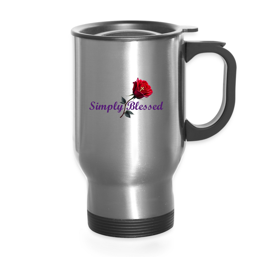 Simply Blessed Stainless Steel Travel Mug - silver