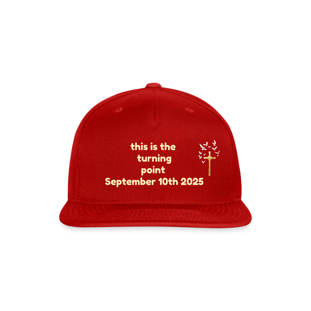 This is the Turning Point Snapback Baseball Cap - red