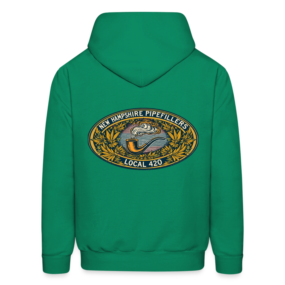 NEW HAMPSHIRE PIPEFILLERS UNION LOCAL 420 Hoodie 2 - kelly green