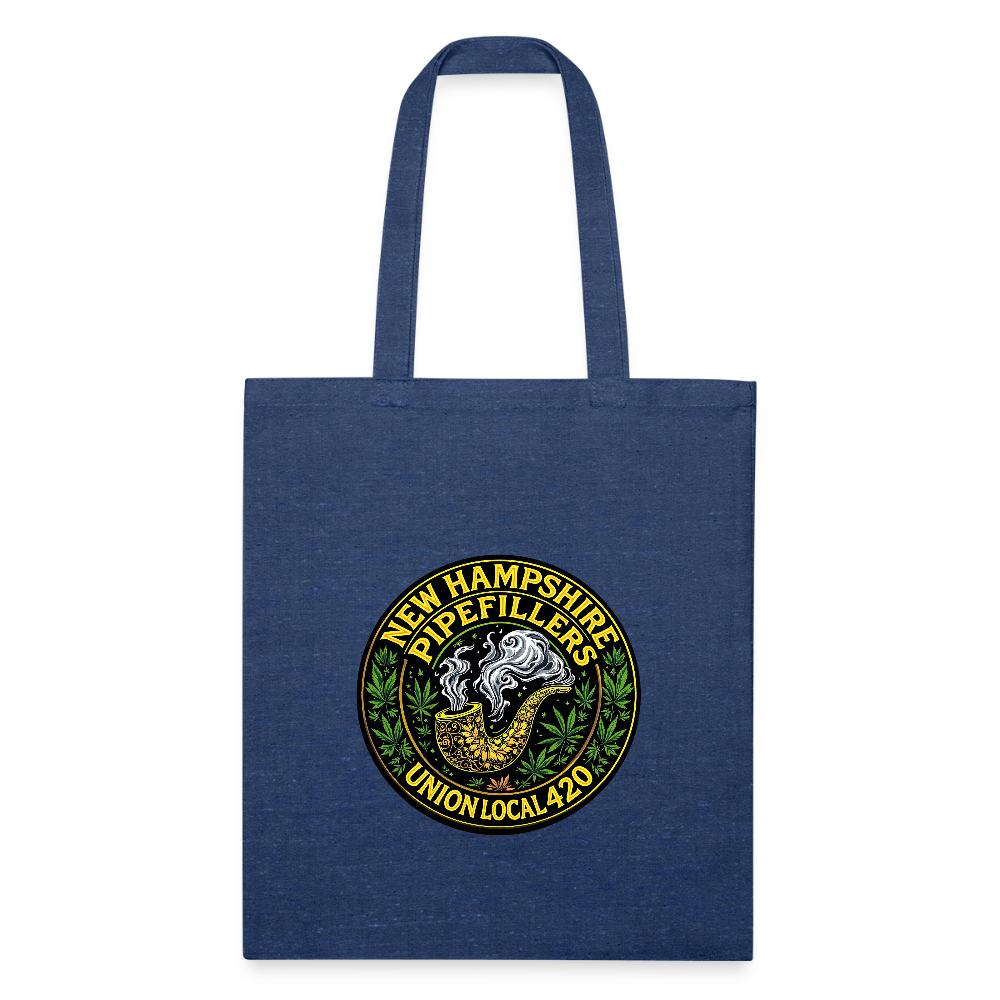 THE ORIGINAL NEW HAMPSHIRE PIPEFILLERS UNION 420 Recycled Tote Bag - heather navy