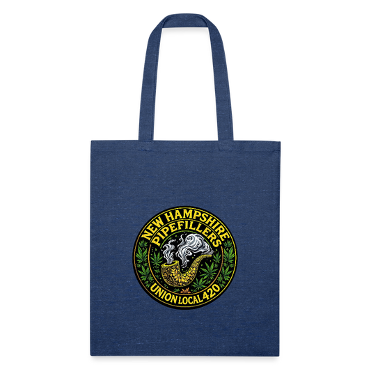 THE ORIGINAL NEW HAMPSHIRE PIPEFILLERS UNION 420 Recycled Tote Bag - heather navy