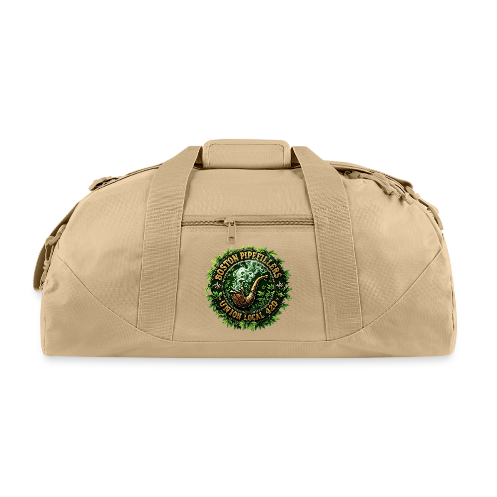 THE ORIGINAL BOSTON PIPEFILLERS UNION LOCAL 420 Recycled Duffel Bag - beige