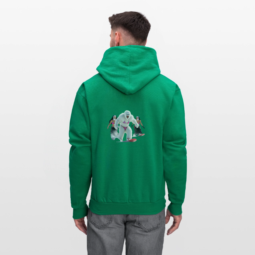 Bikini Abominable & Nuns Snowboarders Men's Hoodie - kelly green
