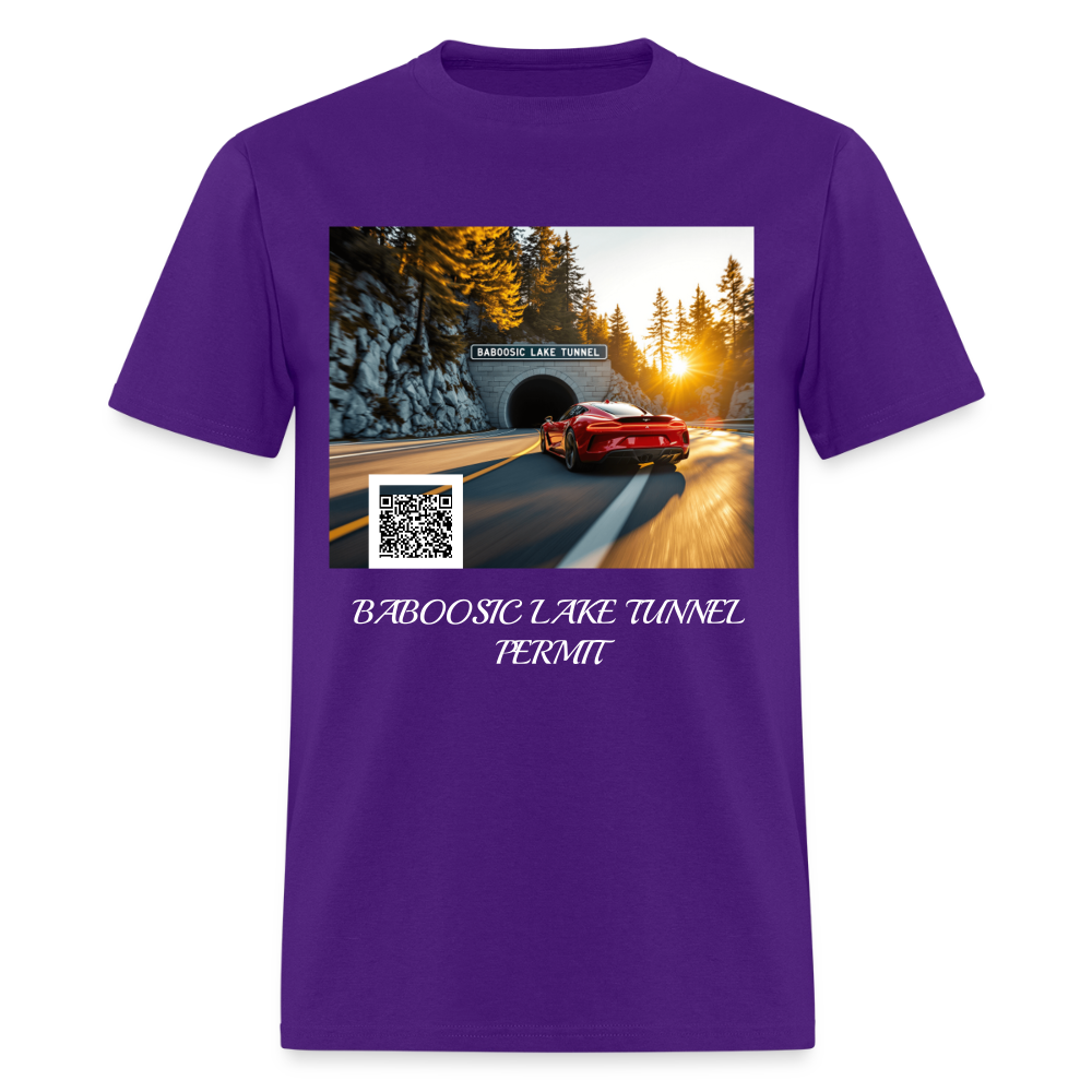 BABOOSIC LAKE TUNNEL PERMIT TEE - purple