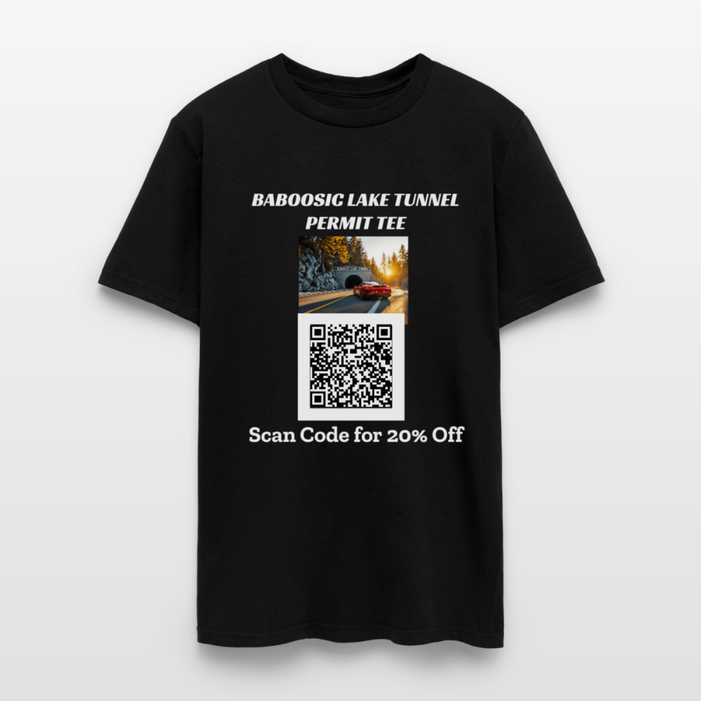 BABOOSIC LAKE TUNNEL PERMIT TEE Unisex Classic T-Shirt - black