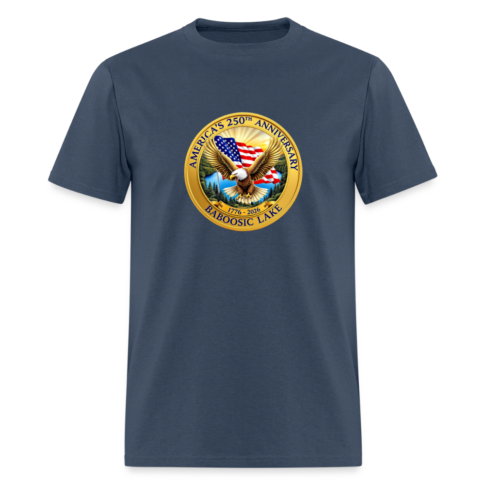 AMERICA 250 AMHERST Men's T-Shirt | GILDAN 5000 -  blue dusk