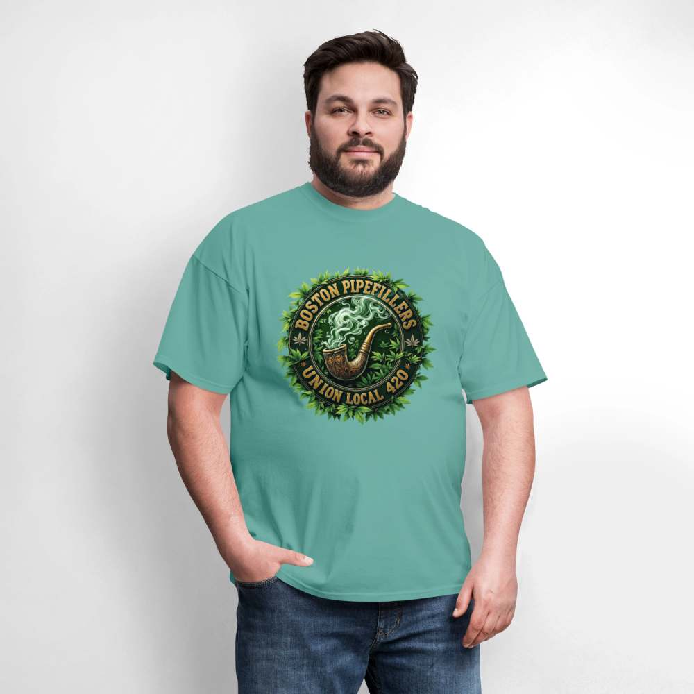 BOSTON PIPEFILLERS LOCAL 420 Men's T-Shirt - aquatic