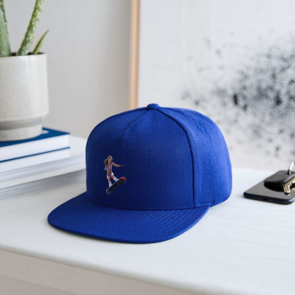 Snow Bunny Snapback Baseball Cap - royal blue