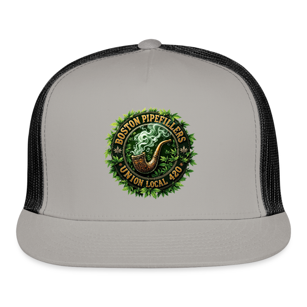 BOSTON PIPEFILLERS Trucker Hat - gray/black