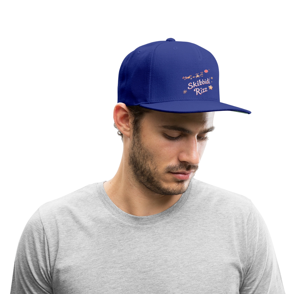 Skibbidi Rizz Authentic 4 Snapback Baseball Cap - royal blue