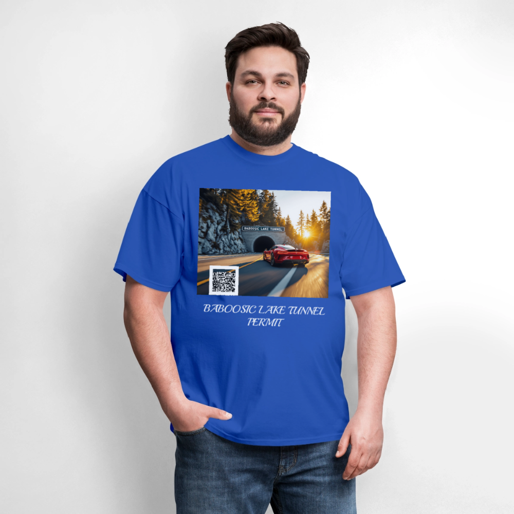 BABOOSIC LAKE TUNNEL PERMIT TEE - royal blue