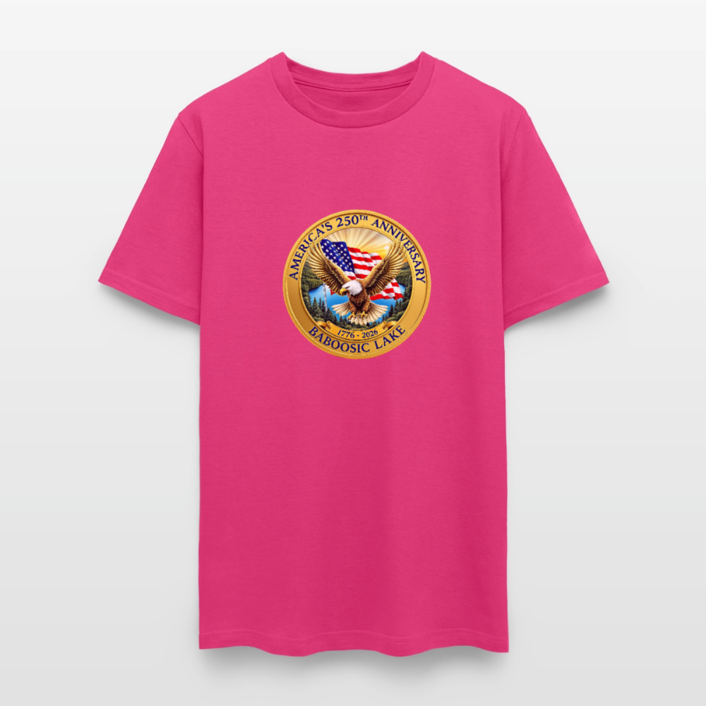 AMERICA 250 AMHERST Men's T-Shirt | GILDAN 5000 - fuchsia
