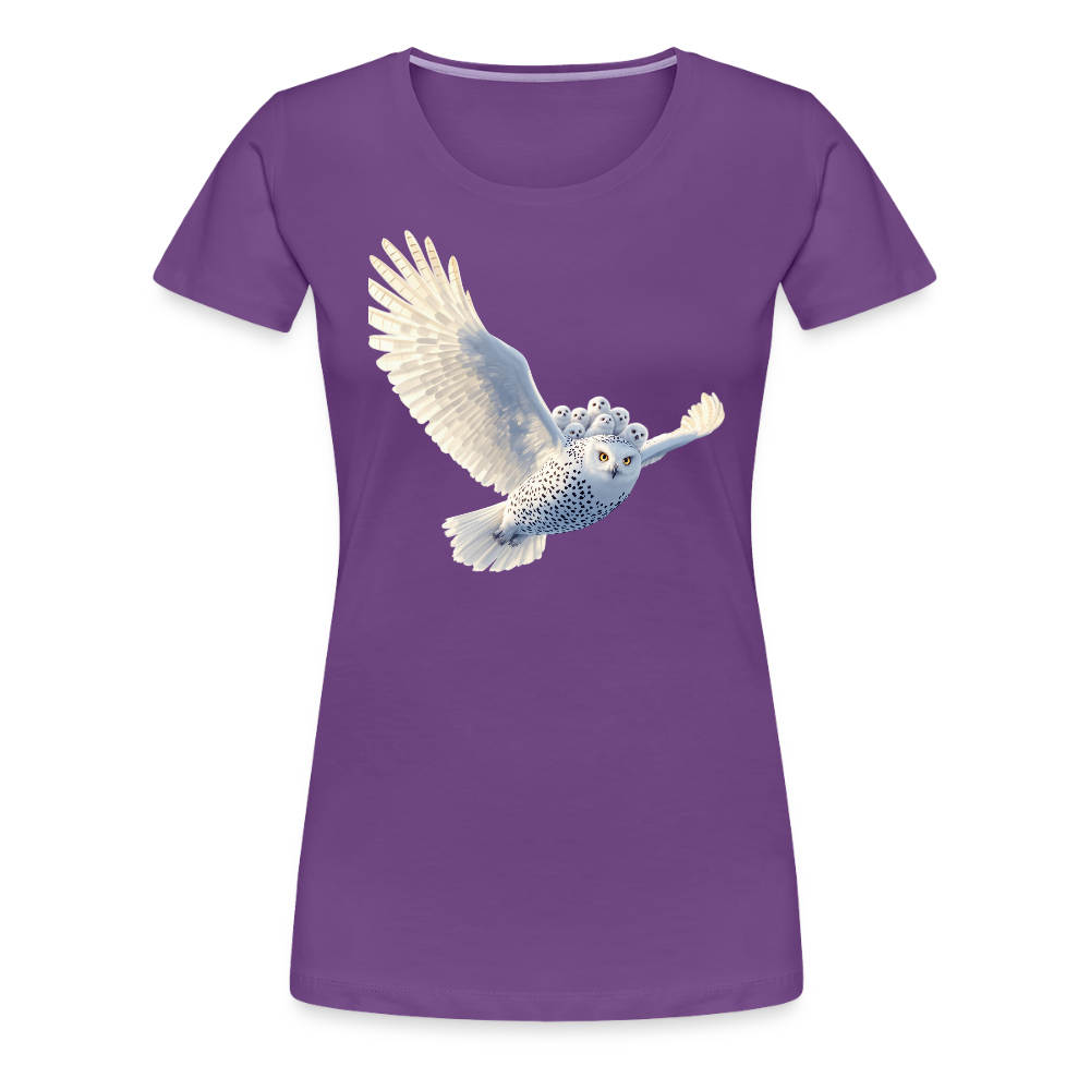 HOOTIE SNOW OWLS Women’s Premium T-Shirt - purple